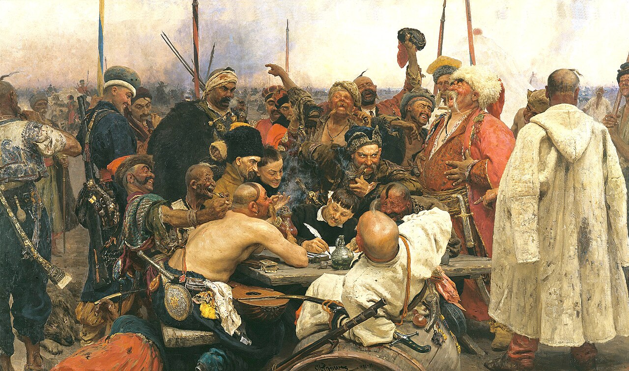 Картина Іллі Рєпіна «Запорожці пишуть листа турецькому султану»